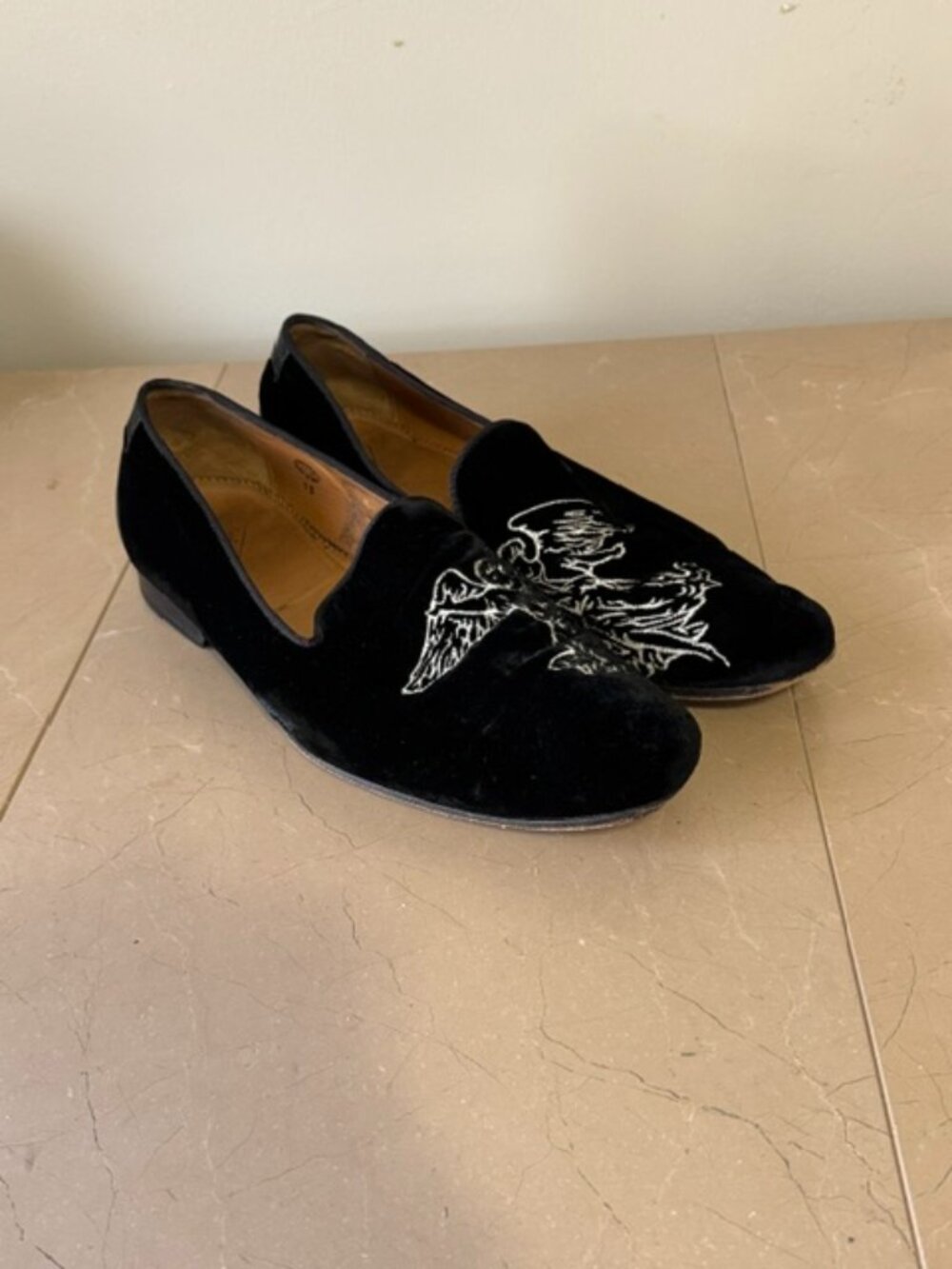 John Fluevog “Tobias” – Velvet Chill Out Loafers – Size 11.5